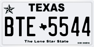TX license plate BTE5544