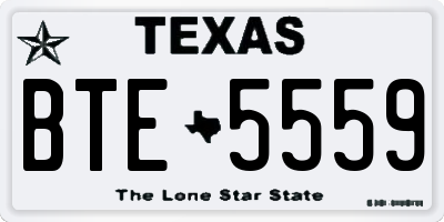 TX license plate BTE5559