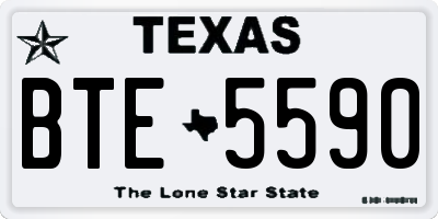 TX license plate BTE5590