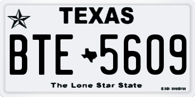 TX license plate BTE5609