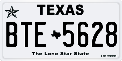 TX license plate BTE5628