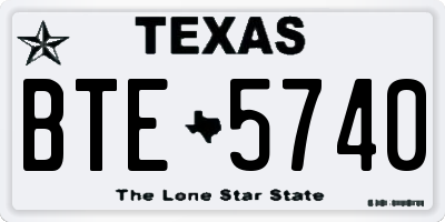 TX license plate BTE5740