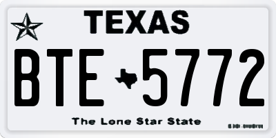 TX license plate BTE5772
