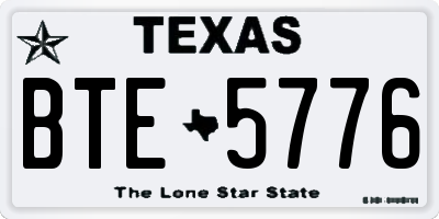 TX license plate BTE5776