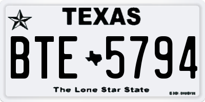 TX license plate BTE5794