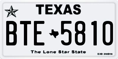 TX license plate BTE5810