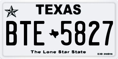 TX license plate BTE5827