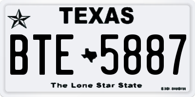 TX license plate BTE5887