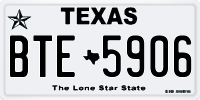 TX license plate BTE5906