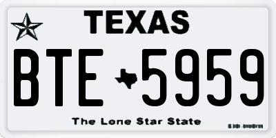 TX license plate BTE5959