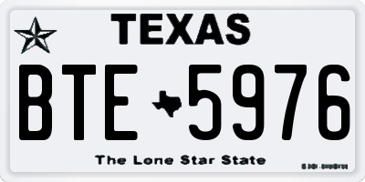 TX license plate BTE5976