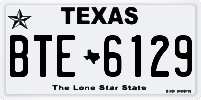 TX license plate BTE6129