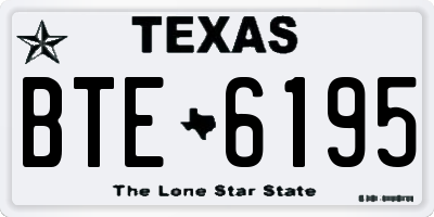 TX license plate BTE6195