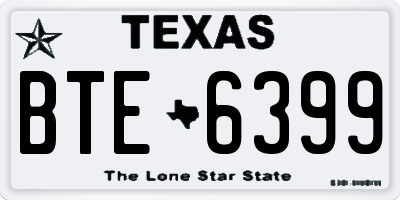 TX license plate BTE6399