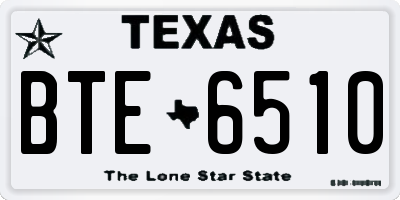 TX license plate BTE6510