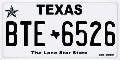 TX license plate BTE6526