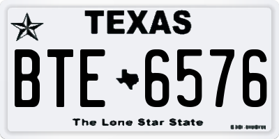 TX license plate BTE6576