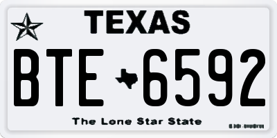 TX license plate BTE6592