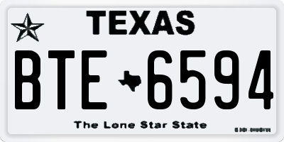 TX license plate BTE6594