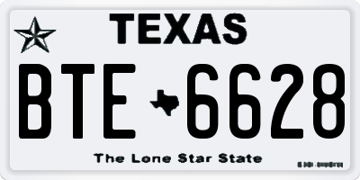 TX license plate BTE6628