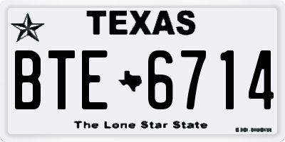 TX license plate BTE6714