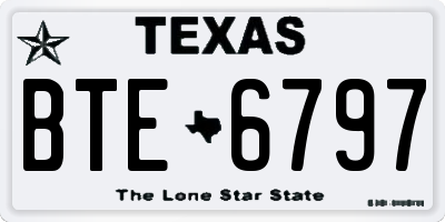TX license plate BTE6797