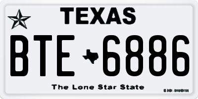TX license plate BTE6886