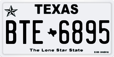 TX license plate BTE6895