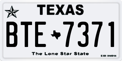 TX license plate BTE7371