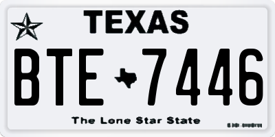TX license plate BTE7446