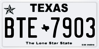 TX license plate BTE7903