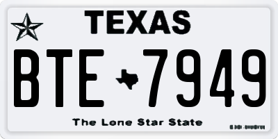 TX license plate BTE7949