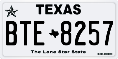 TX license plate BTE8257