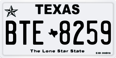 TX license plate BTE8259