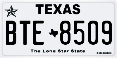 TX license plate BTE8509