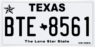 TX license plate BTE8561
