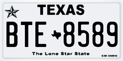 TX license plate BTE8589