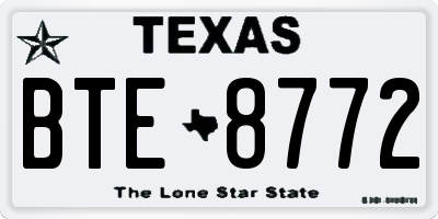 TX license plate BTE8772