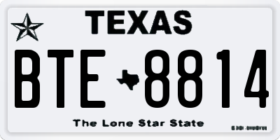TX license plate BTE8814