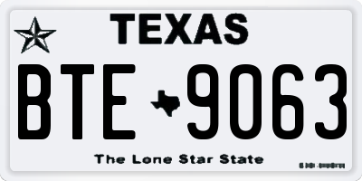 TX license plate BTE9063
