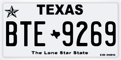 TX license plate BTE9269