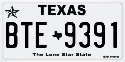 TX license plate BTE9391
