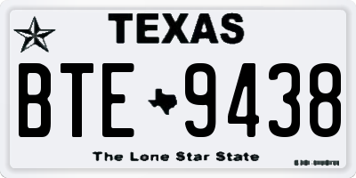 TX license plate BTE9438