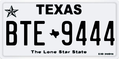 TX license plate BTE9444
