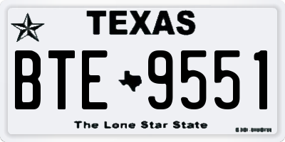 TX license plate BTE9551