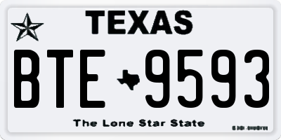 TX license plate BTE9593