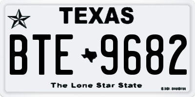 TX license plate BTE9682