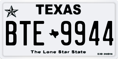 TX license plate BTE9944