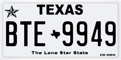 TX license plate BTE9949