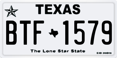 TX license plate BTF1579